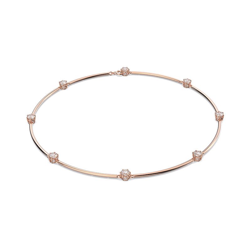 Collier femme swarovski constella doré rose et cristaux 5609710 - colliers-femme - edora