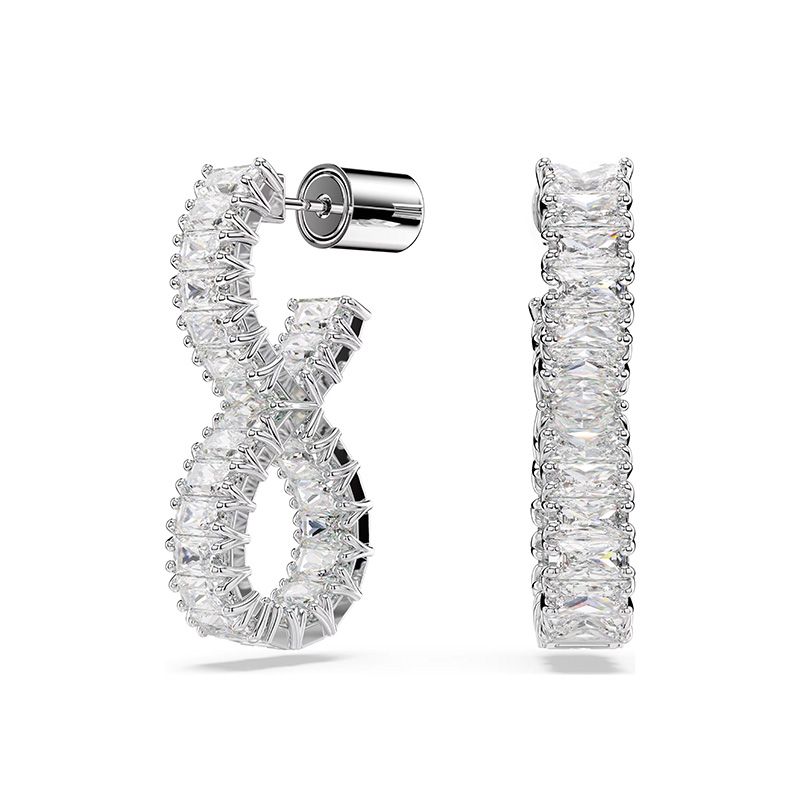 Boucles d'oreilles femme  pendantes swarovski hyperbola argenté et cristaux 5684047 - boucles-d-oreilles-femme - edora