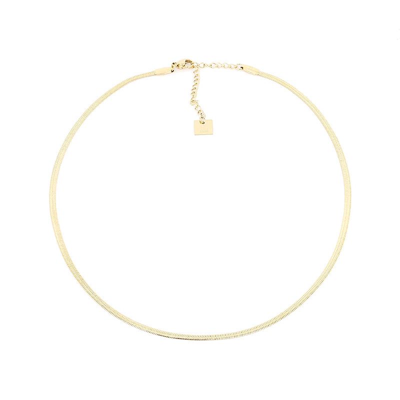 Collier femme zag bijoux acier doré maille miroir sns7232-01uni - colliers-femme - edora