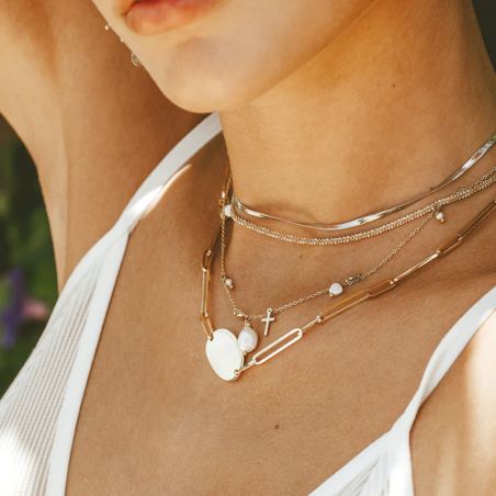 Collier homme & femme: chaine en or & argent, pendentif, sautoir - colliers-femme - edora - 2