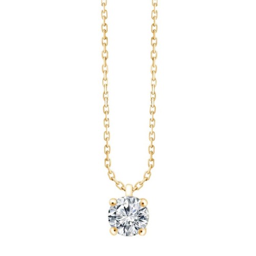 Collier Femme EÏKO OR 750/1000 Jaune et Diamant de Synthèse LCN30723D
