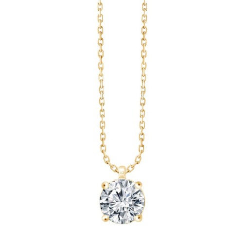Collier Femme EÏKO OR 750/1000 Jaune et Diamant de Synthèse LCN30725D