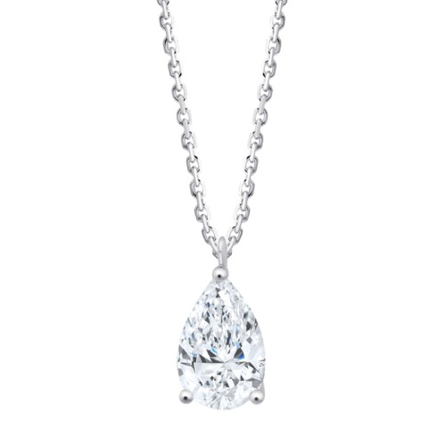 Collier Femme EÏKO OR 750/1000 Blanc et Diamant de Synthèse LCN38546DW