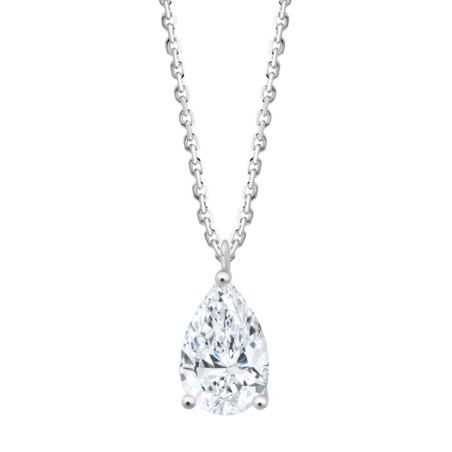 Collier femme eïko or 750/1000 blanc et diamant de synthèse lcn38546dw – colliers femme