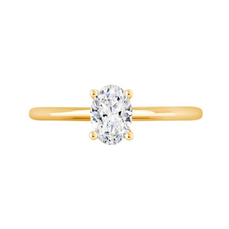 Bague femme solitaire eïko or 750/1000 jaune et diamant de synthèse lcr101699d – solitaires femme