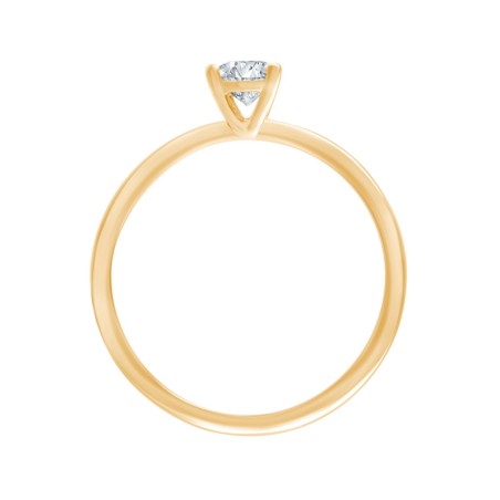 Bague femme solitaire eïko or 750/1000 jaune et diamant de synthèse lcr101699d – solitaires femme