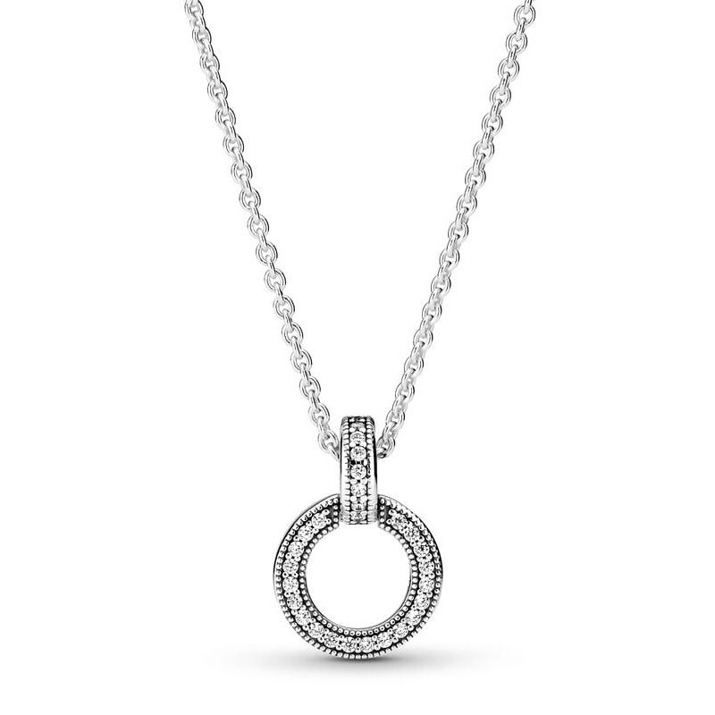 Collier femme pandora argent 925/1000  double cercle 399487c01-45 - colliers-femme - edora