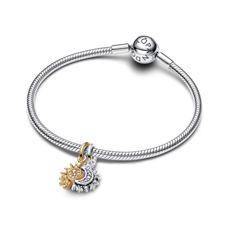 Charm pandora pendant soleil &amp; lune séparable 763585c01
 – charms