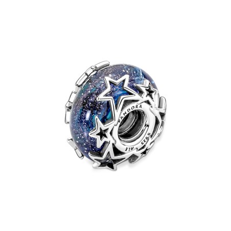 Charm pandora en verre de murano bleu galaxie &amp; étoile 790015c00
 – charms