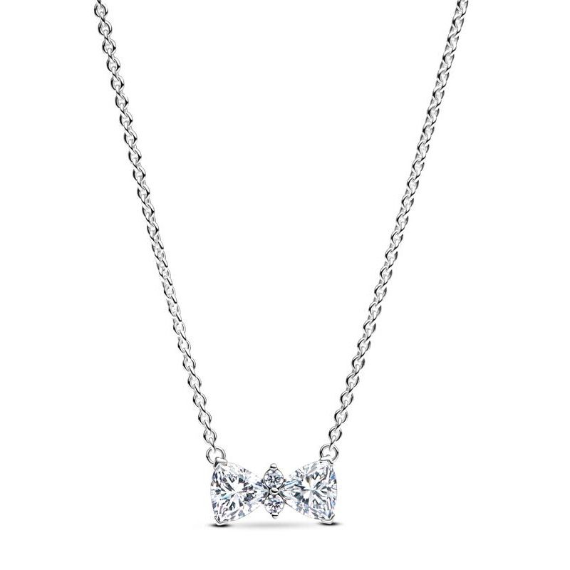 Collier femme pandora argent 925/1000 nœud scintillant 393509c01-45 - colliers-femme - edora