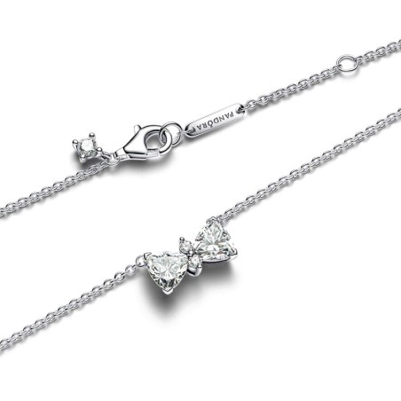 Collier femme pandora argent 925/1000 nœud scintillant 393509c01-45 – colliers femme