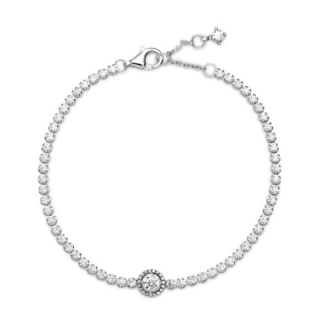 Bracelet femme pandora argent 925/1000 rivière halo scintillant 599416c01-18 – bracelets femme
