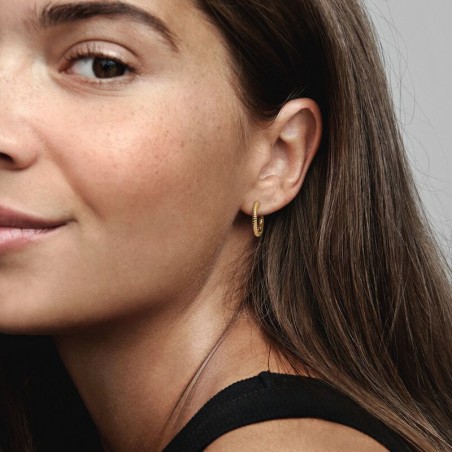 Boucles d'oreilles femme créoles à charms pandora moments dorées à l'or 585/1000e 262728c00 – boucles d'oreilles femme