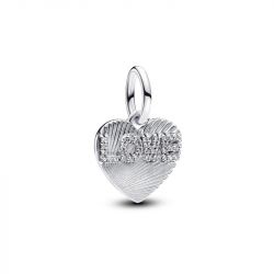 Charm pandora pendant cœur d'amour gravable 793604c01
 - charms - edora - 0