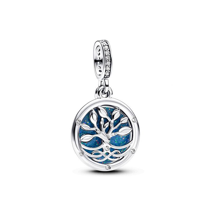 Charm pandora pendant double arbre de l'infini phosphorescent 793599c01
 - charms - edora