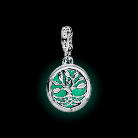 Charm pandora pendant double arbre de l'infini phosphorescent 793599c01
 – charms