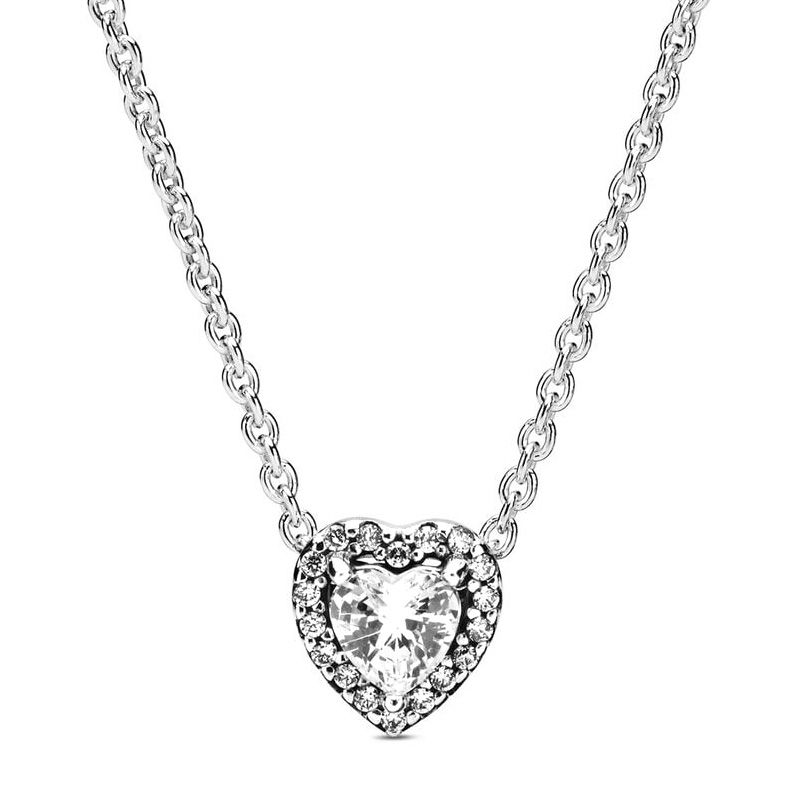 Collier femme pandora argent 925/1000 cœur surélevé 398425c01-45 - colliers-femme - edora
