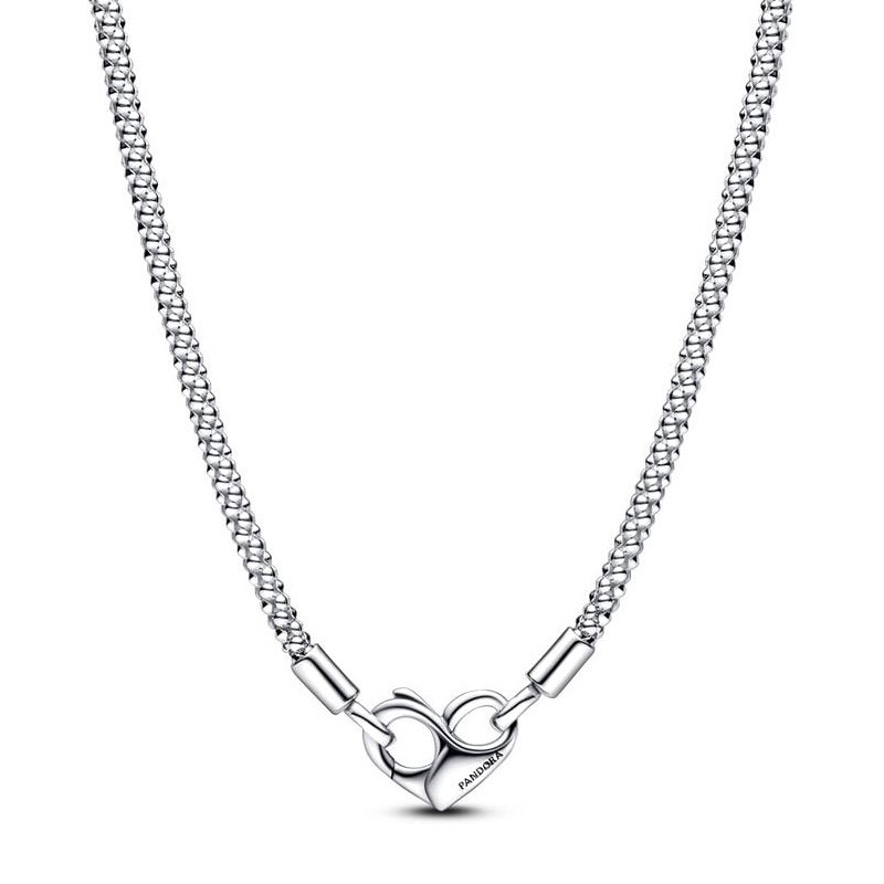 Collier femme chaîne pandora argent 925/1000 maille cloutée 392451c00-45 - colliers-femme - edora