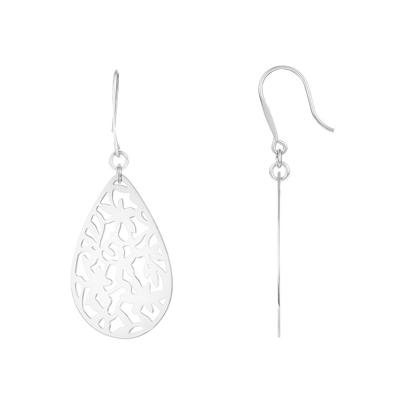Boucles d'oreilles femme pendantes  phebus lydia acier argenté 841-046 - pendantes - edora