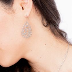 Boucles d'oreilles femme pendantes  phebus lydia acier argenté 841-046 - pendantes - edora - 2