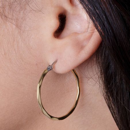 Boucles d’oreilles homme & femme: boucles d’oreille or, argent (2) - creoles - edora - 2