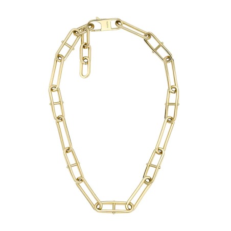 Collier femme chaine fossil heritage d-link acier doré  jf04102710 – colliers femme