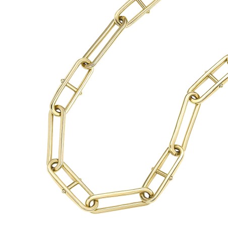 Collier femme chaine fossil heritage d-link acier doré  jf04102710 – colliers femme