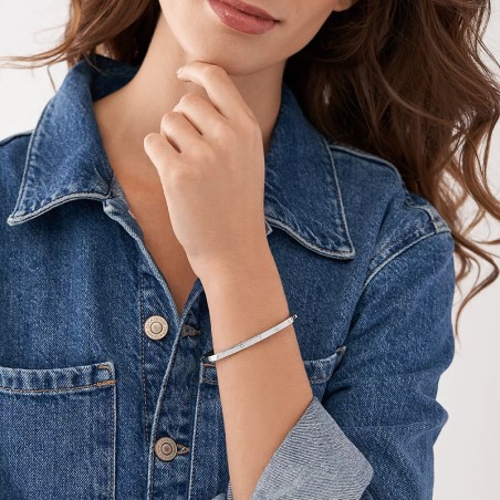 Bracelet femme jonc fossil sadie shine bright acier argenté jf04420040 – bracelets femme