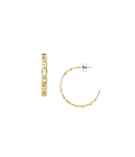 Boucles d'oreilles femme créoles fossil heritage d-link acier doré jf04781710 – boucles d'oreilles femme