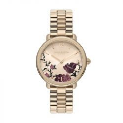 Montre femme olivia burton signature acier doré rose  24000207 - fete-des-meres - edora - 0