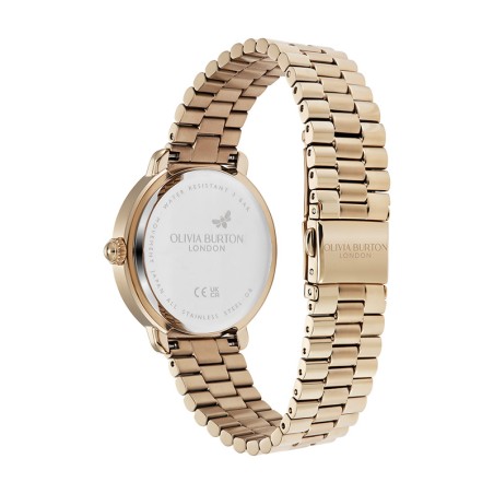Montre femme olivia burton signature acier doré rose  24000207 – accueil