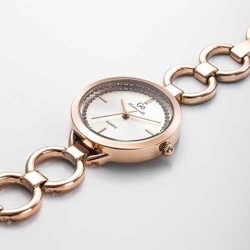 Montre Femme Analogique GO Acier Doré Rose 695526