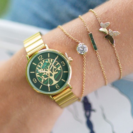 Montre femme analogique go acier doré 695540 – accueil