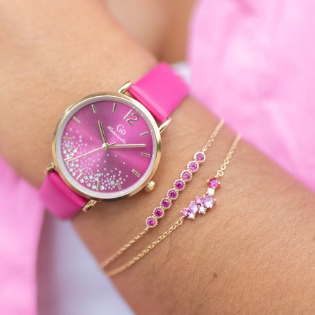 Montre femme analogique go cuir rose 699535 – montres femme