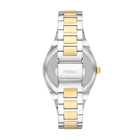 Montre femme fossil scarlette à trois aiguilles avec date, en acier inoxydable, bicolore es5259 – montres femme
