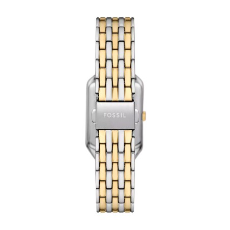 Montre femme fossil raquel à trois aiguilles avec date, en acier inoxydable bicolore es5368 – montres femme