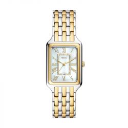 Montre femme fossil raquel à trois aiguilles avec date, en acier inoxydable, bicolore es5305 - montres-femme - edora - 0