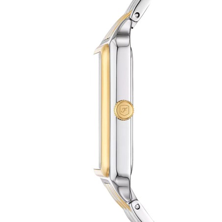 Montre femme fossil raquel à trois aiguilles avec date, en acier inoxydable, bicolore es5305 – montres femme