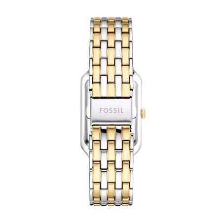Montre femme fossil raquel à trois aiguilles avec date, en acier inoxydable, bicolore es5305 – montres femme