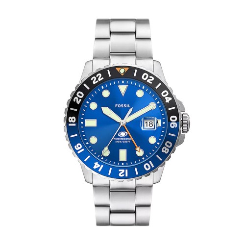 Montre Homme FOSSIL Blue GMT en acier inoxydable FS5991