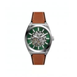 Montre homme fossil everett automatique en cuir marron me3261 - montres-homme - edora - 0