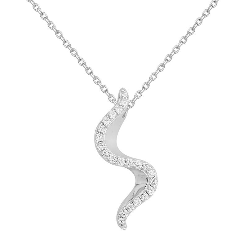 Collier femme edora argent 925/1000 vague et oxydes 70700921 - colliers-femme - edora