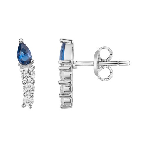 Boucles d'Oreilles Femme Puces ARGENT 925/1000 et Oxydes EDO70400676