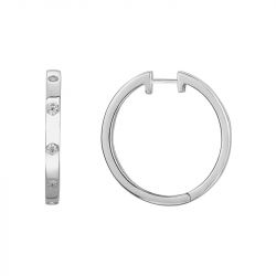 Boucles d'Oreilles Femme Créoles EDORA ARGENT 925/1000 et Oxydes 70400613