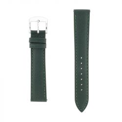 Bracelet cuir vachette grain saffiano soho 18/16mm vert empire couture t/t  doublure vachette nubuck  anse d'clic - bracelets - edora - 0