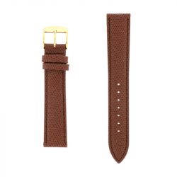 Bracelet cuir vachette grain lézard mat opaline 18/16mm vison couture t/t doublure vachette nubuck - bracelets - edora - 0