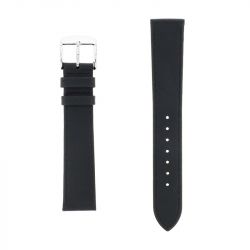 Bracelet cuir veau box leeds 18/16mm noir couture t/t doublure vachette nubuck - bracelets - edora - 0