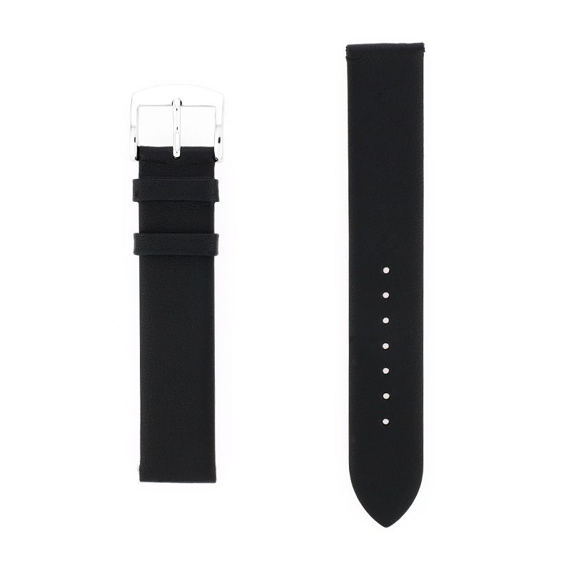 Bracelet cuir agneau lisse trendy 18/18mm noir sans couture doublure agneau - bracelets - edora