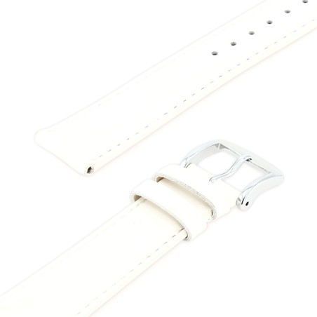 Bracelet cuir vachette satinée new york 18/16mm blanc couture t/t doublure vachette nubuck  anse d'clic – bracelets montre