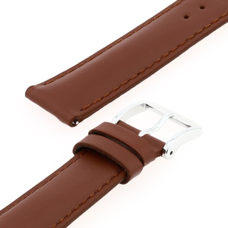 Bracelet cuir vachette satinée new york 18/16mm vison couture t/t doublure vachette nubuck  anse d'clic – bracelets montre